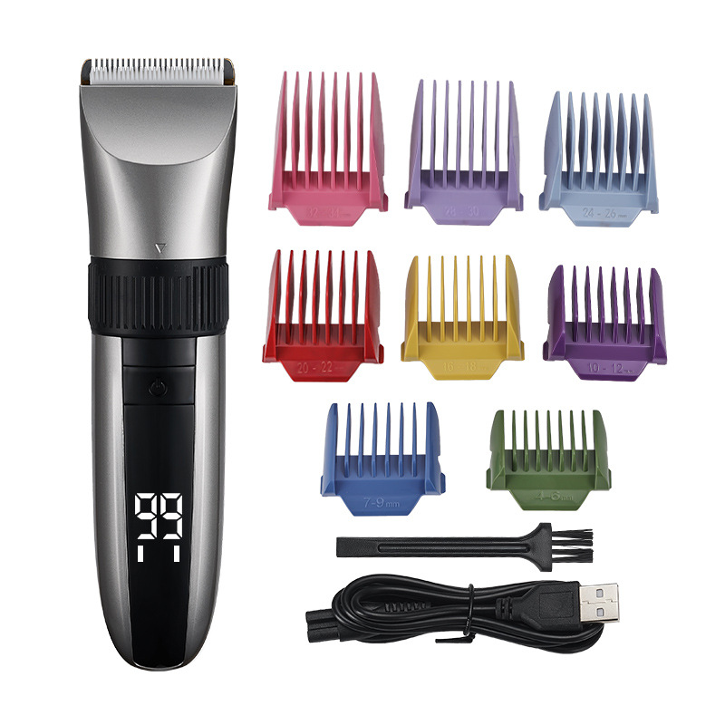 V888-ELOSUNG18319-202506191142-00 Cordless Electric Hair Clipper with LED Display - 8 colourful Adjustable Lengths - Image 1