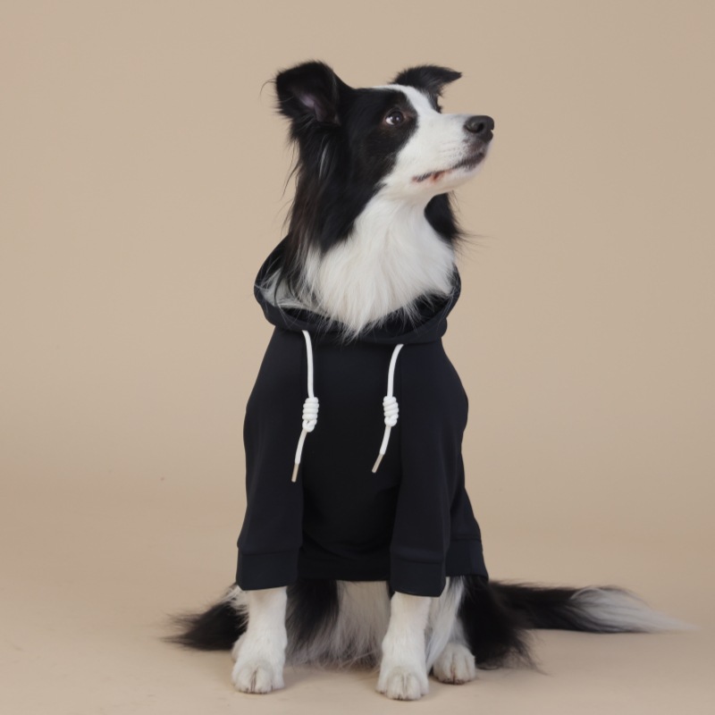 V888-ELOSUNG19183-227317-00 5XL Black Cute Dog Hoodie with Adjustable Drawstring - Available in Various Sizes - Image 1