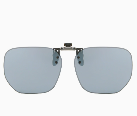 V888-ELOSUNG19704-202503121411-00 Quicksilver 2-Piece Flip-Up Sunglasses Clip-On Set for Glasses - UV-Protective Square Polarized Lenses for Driving - Image 1