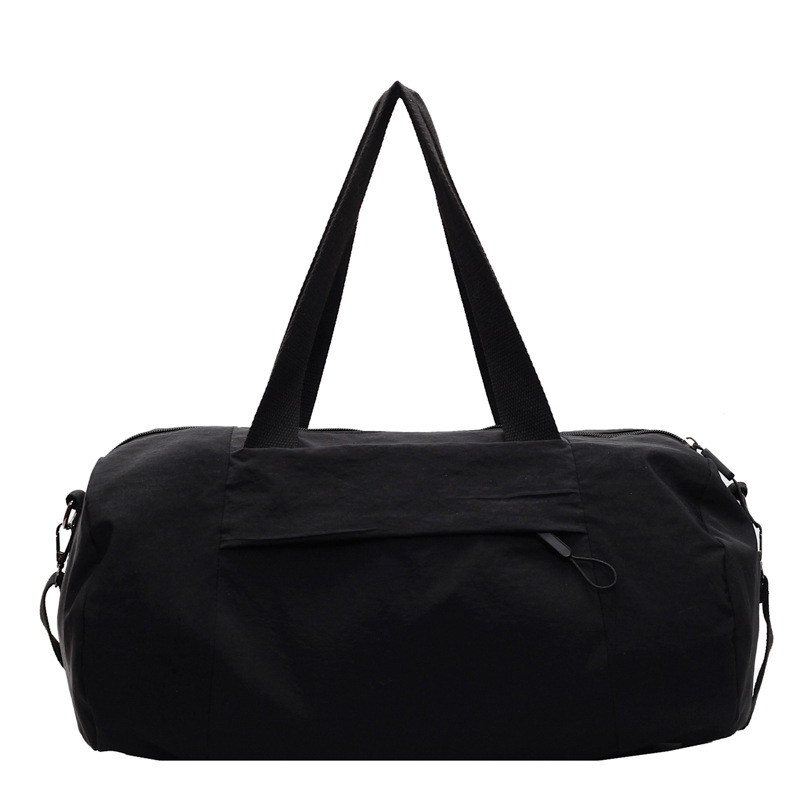 V888-ELOSUNG19866-202503181116-00 Black Candy-Colored Women's Gym Duffel Bag - Large Capacity Cylindrical Travel Tote with Handles - Image 1