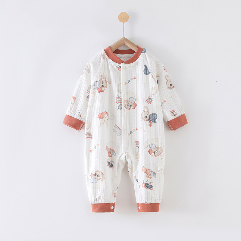 V888-ELOSUNG19889-202503181111-00 90 Size Koala Kingdom Class A Pure Cotton Long-Sleeve Baby Onesie - Cozy Newborn Bodysuit for Fall and Winter - Image 1