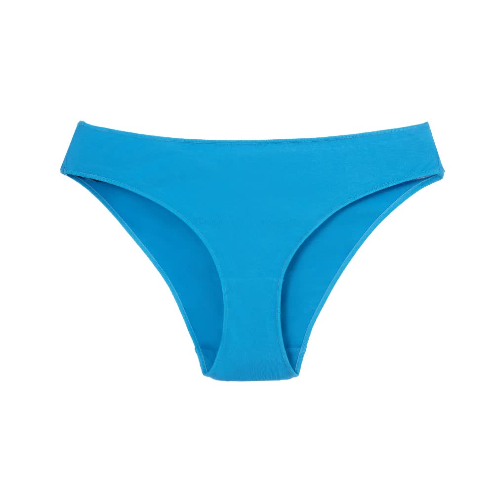 V888-ELOSUNG20155-224240-00 4 pcs Blue Aster High-Waisted Cotton Bikini Briefs for Women, Slim Fit & Comfortable S Size - Image 1