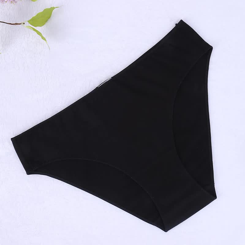 V888-ELOSUNG20159-224774-00 4 pcs Black High-Waisted Cotton Bikini Briefs for Women, Slim Fit & Comfortable S Size - Image 1