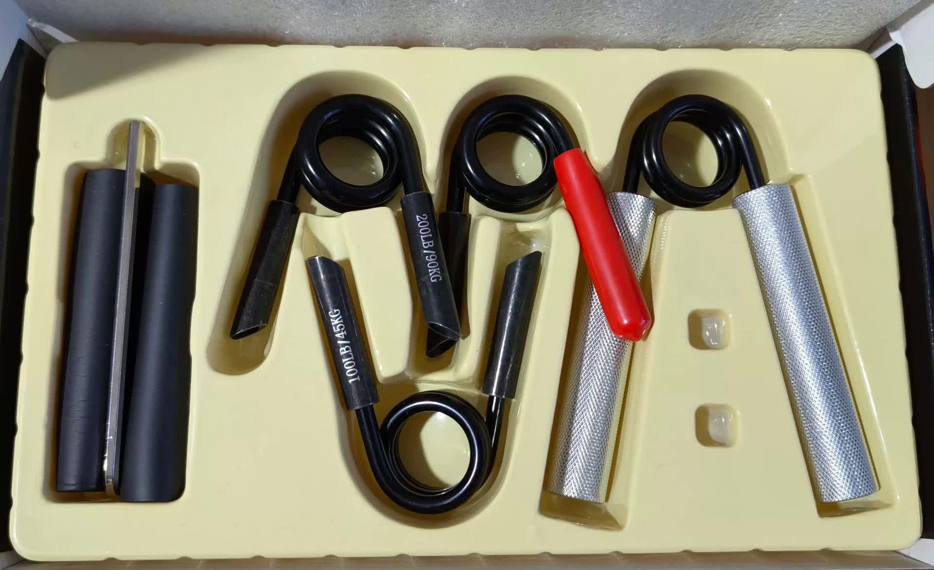 V888-ELOSUNG20279-226044-00 4-in-1 Aluminum Metal Grip Strength Trainer Set with Adjustable Resistance - Wrist, Finger, and Arm Exercise (50LB-200LB) - Image 1