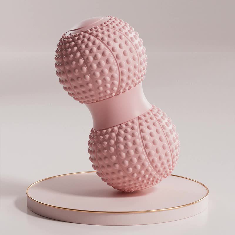 V888-ELOSUNG20295-225953-00 Pink 2pcs Fascia Ball Foot Arch Massager Peanut Ball for Muscle Relaxation, Deep Tissue Release, Yoga Massage 6.5*6.5*13CM - Image 1
