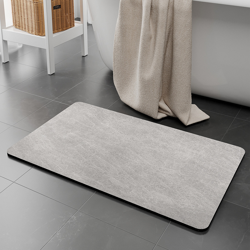 V888-ELOSUNG20618-202502261707-00 Grey Quick-Dry Absorbent Non-Slip Bath Rug for Bathroom, Kitchen & Entryway 45x70cm - Image 1
