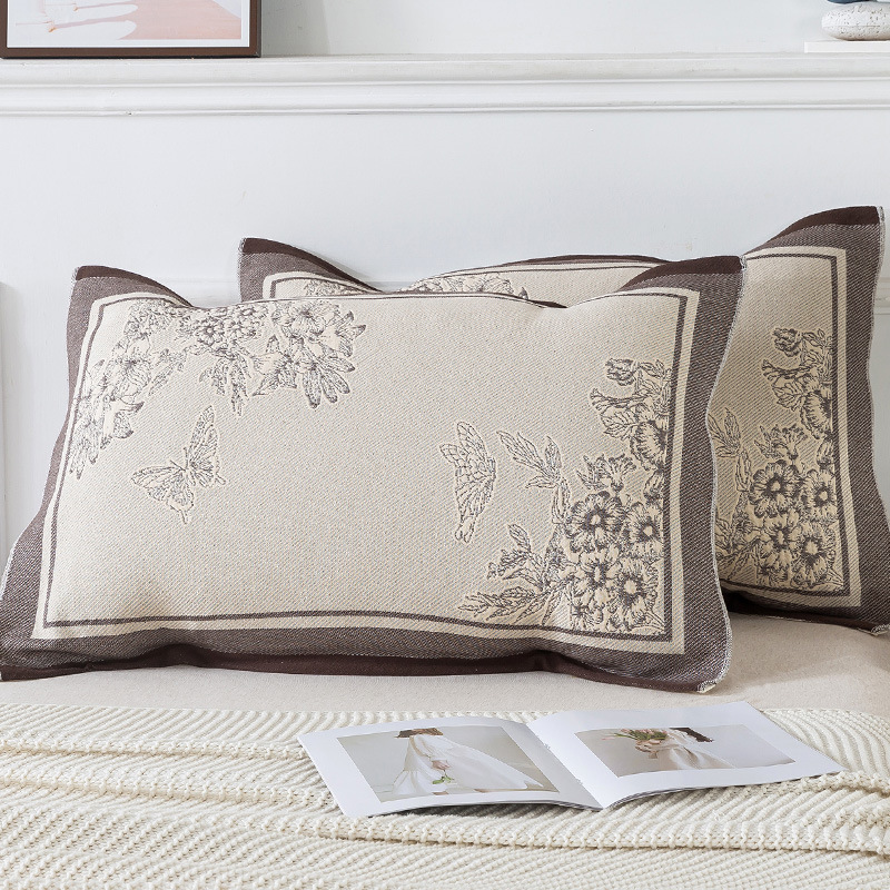 V888-ELOSUNG20699-202502281116-00 Pair of Butterfly pattern Tied Cotton Gauze Pillow Cover - Secure Fit, Premium Comfort (Insert Not Included) - Image 1
