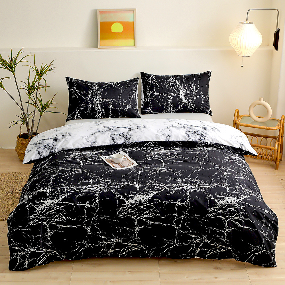V888-ELOSUNG20756-202503031012-00 Smudge pattern Duvet Cover - 3 Piece Bedding Set (with Corner Ties)Quilt cover 230cm x 265cm, pillowcase 51 x 92cm - Image 1
