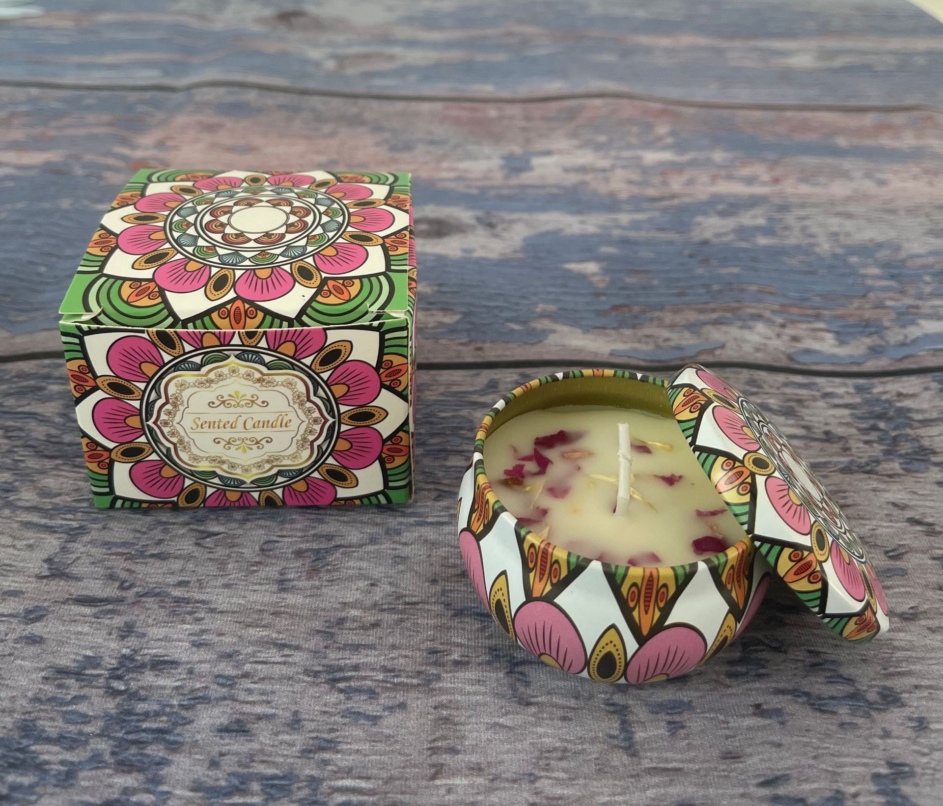 V888-ELOSUNG20884-202503071432-00 Small Scented Candle Set - 4 Soy Wax Candles, Travel Candle Set (Vanilla cream) - Image 1