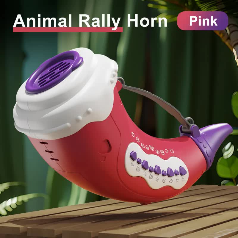 V888-ELOSUNG21178-227204-00 Pink Interactive Animal Sound Whistle Horn for Kids - Lung Capacity Training and 30+ Sound Effects Toy - Image 1