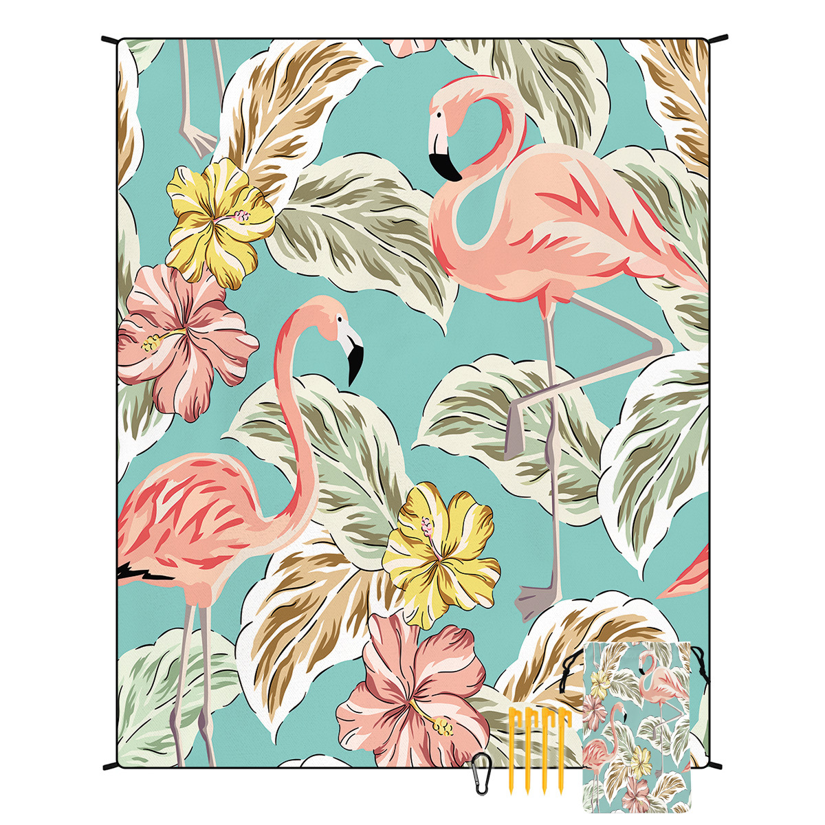 V888-ELOSUNG21255-202502241520-00 Style STD-001-46 Colorful Quick Dry Beach Mat Sand Proof Waterproof Outdoor Picnic Blanket - Compact & Lightweight - Image 1