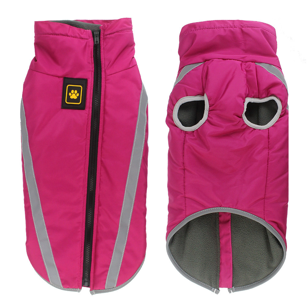 V888-ELOSUNG21901-202503131525-00 Size 3XL Pink Reflective Winter Dog Jacket - Warm & Waterproof Outdoor Coat for Large Breeds - Image 1