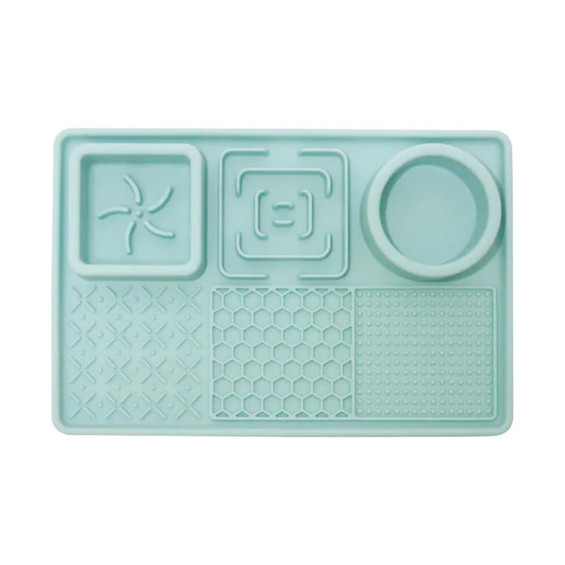 V888-ELOSUNG21934-202503141200-00 Green Multi-Functional Pet Slow Feeder Lick Mat - Durable Food-Grade Silicone Anti-Bite Bowl for Dogs - Image 1