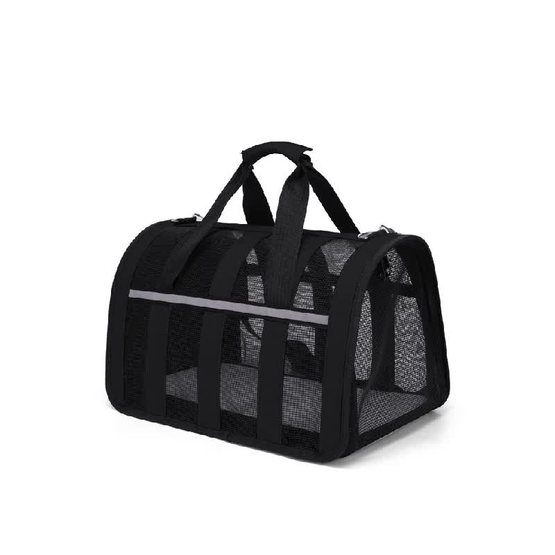 V888-ELOSUNG21977-202503181116-00 Size S Black Foldable Pet Carrier Bag - Lightweight, Breathable, and Spacious for All Seasons - Image 1