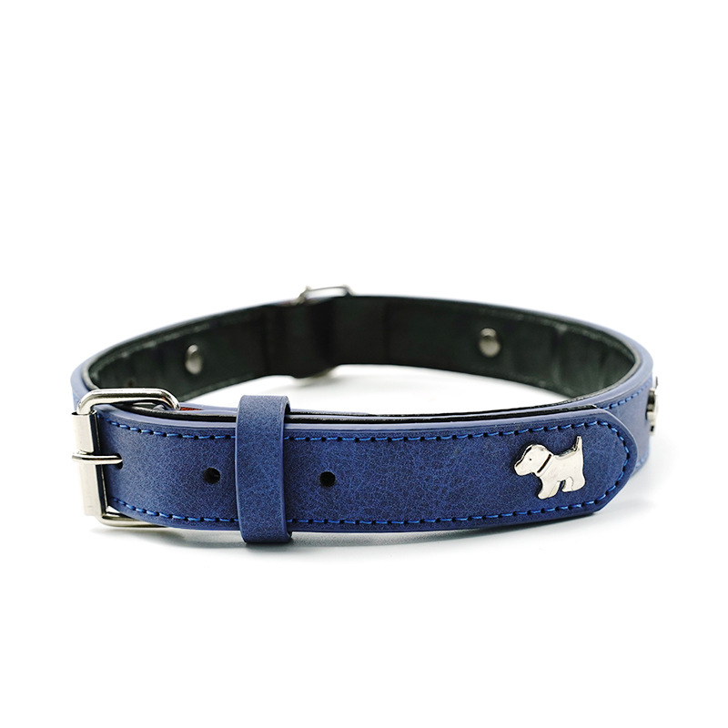 V888-ELOSUNG22018-202503131520-00 2 PCS Blue Soft Leather Dog Collar - Adjustable & Durable for Medium/Large Dogs M-(58*2.5cm) - Image 1