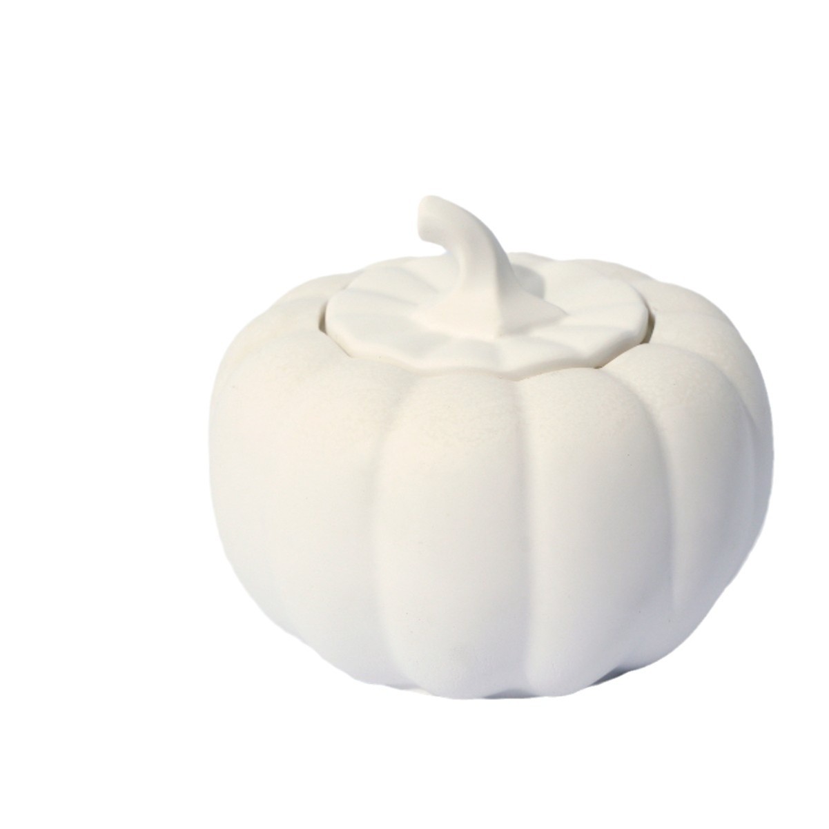 V888-ELOSUNG22087-202503181010-00 (English Pear Freesia)Ceramic Pumpkin Candle with Lid - Home Decor and Gift Ideas - Image 1