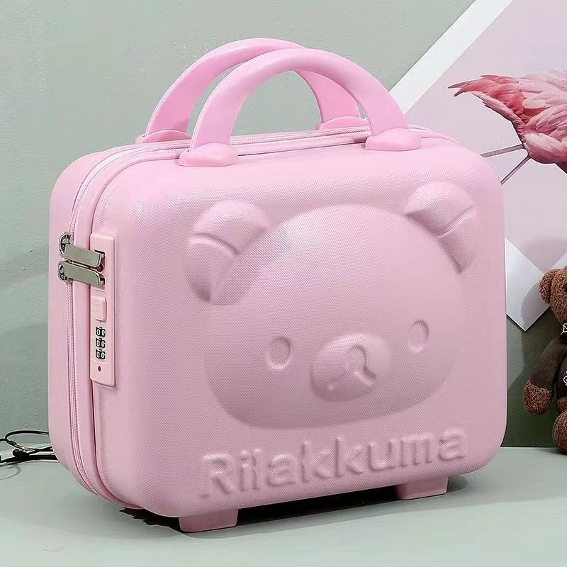 V888-ELOSUNG2217-202358-00 Bear Makeup Box-Pink (with a password lock) - Image 1