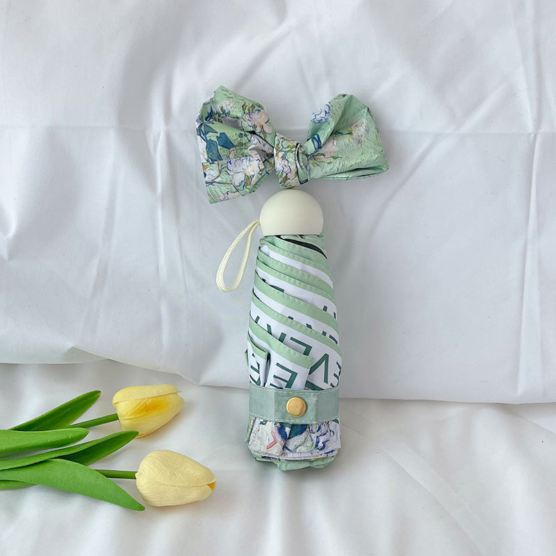 V888-ELOSUNG22285-202503211558-00 Rose Mini 5-Fold Umbrella - Portable, Anti-UV, Black Glue Coating - Image 1