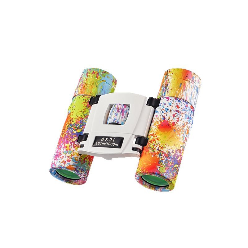 V888-ELOSUNG22438-202503251527-00 Camouflage color Mini Pocket Binoculars - 8x21 High Power Colorful Binoculars for Kids - Image 1
