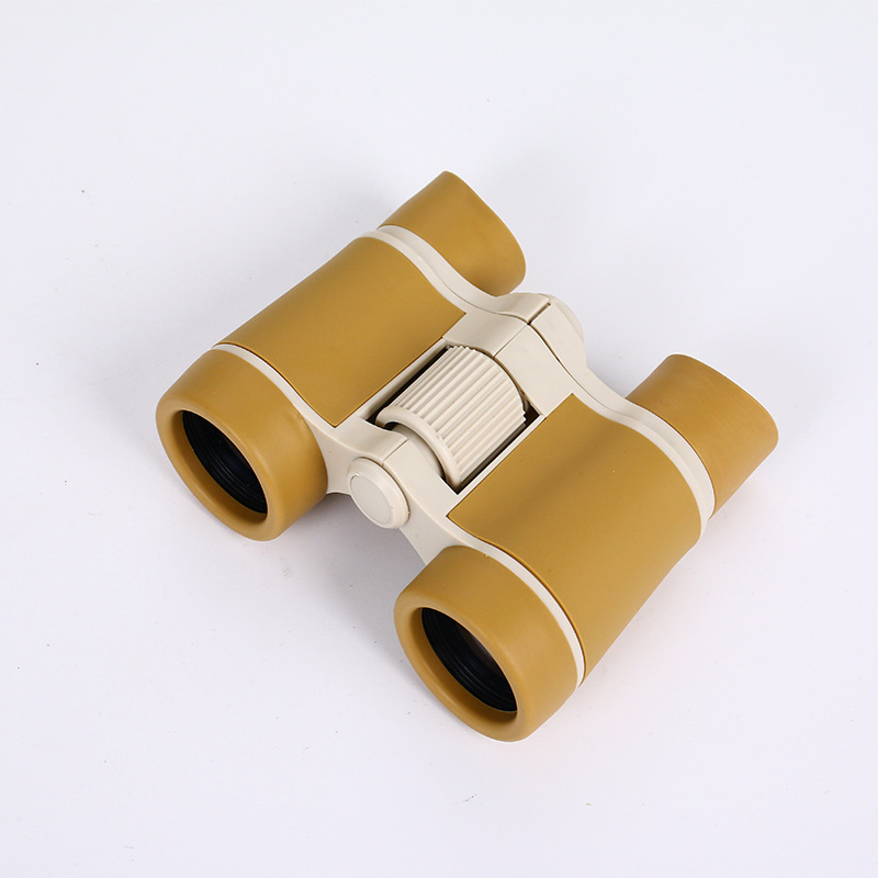 V888-ELOSUNG22447-202503251507-00 2 pcs Brown Kids Toy Binoculars - 4x Magnification, Safe ABS Construction - Image 1