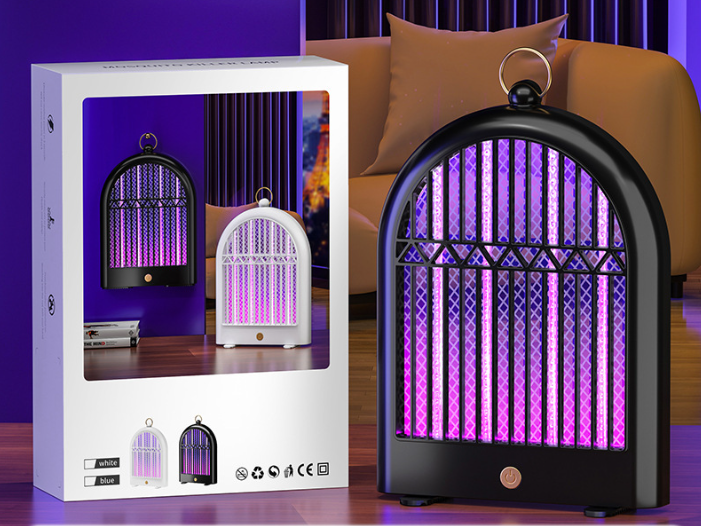 V888-ELOSUNG22710-202504011909-00 Black (Plug-in) USB Mosquito Killer Lamp - Electric Bug Zapper, Wall-Mounted/Standing, Silent - Image 1