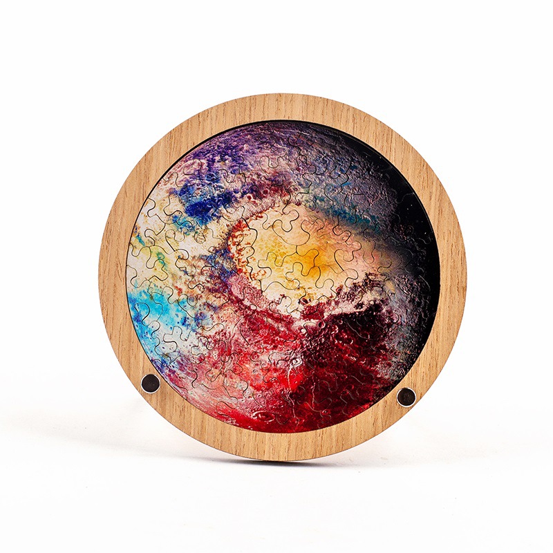 V888-ELOSUNG22746-202504011225-00 Pluto Wooden Puzzle - 59 Piece Solar System Jigsaw - Image 1