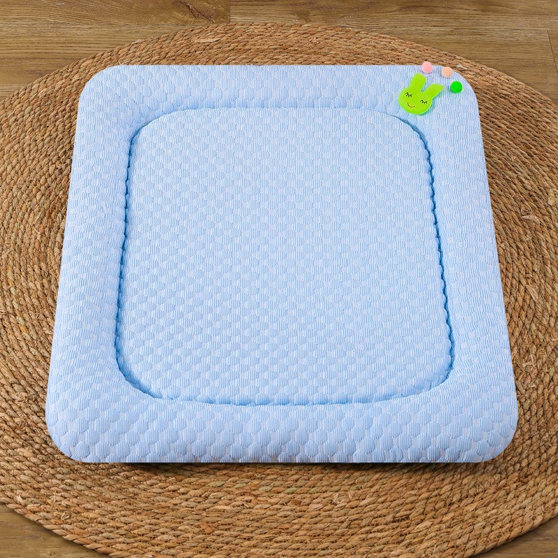 V888-ELOSUNG22869-202504141715-00 Blue Breathable Cooling Pet Mat - Ice Bean Summer Bed for Small Dogs (M : 42x58cm) - Image 1