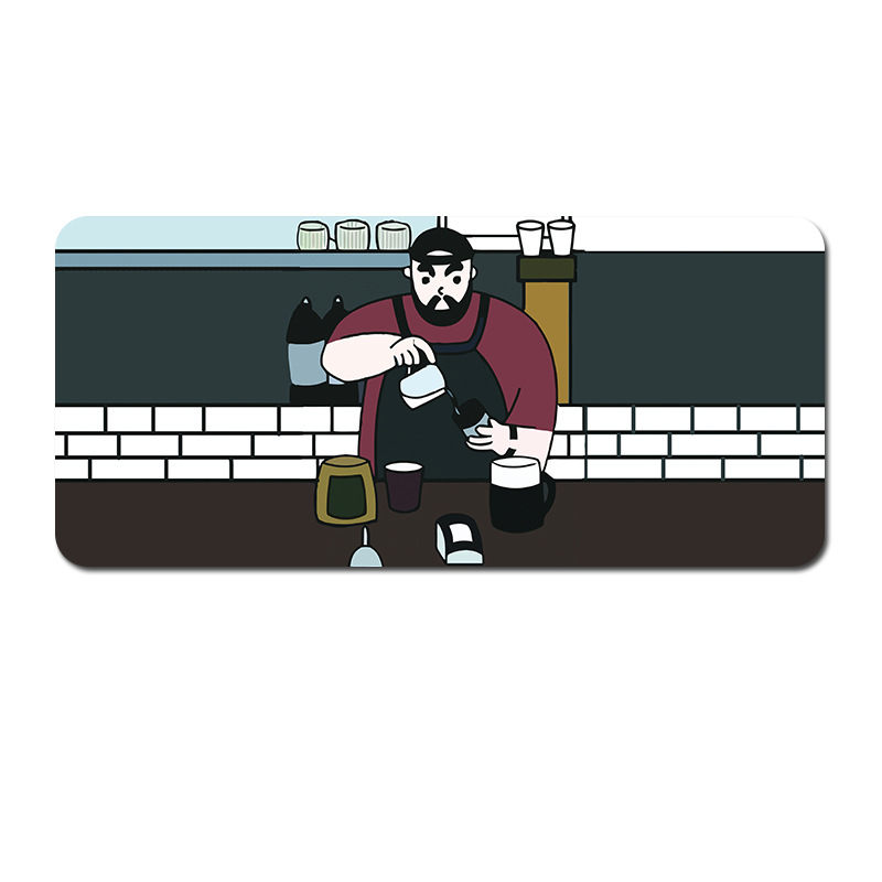 V888-ELOSUNG22944-202504141542-00 (80x30x0.4cm) Computer Desk Mat - Big Beard Uncle Series, Smooth Gaming Surface - Style 1 - Image 1