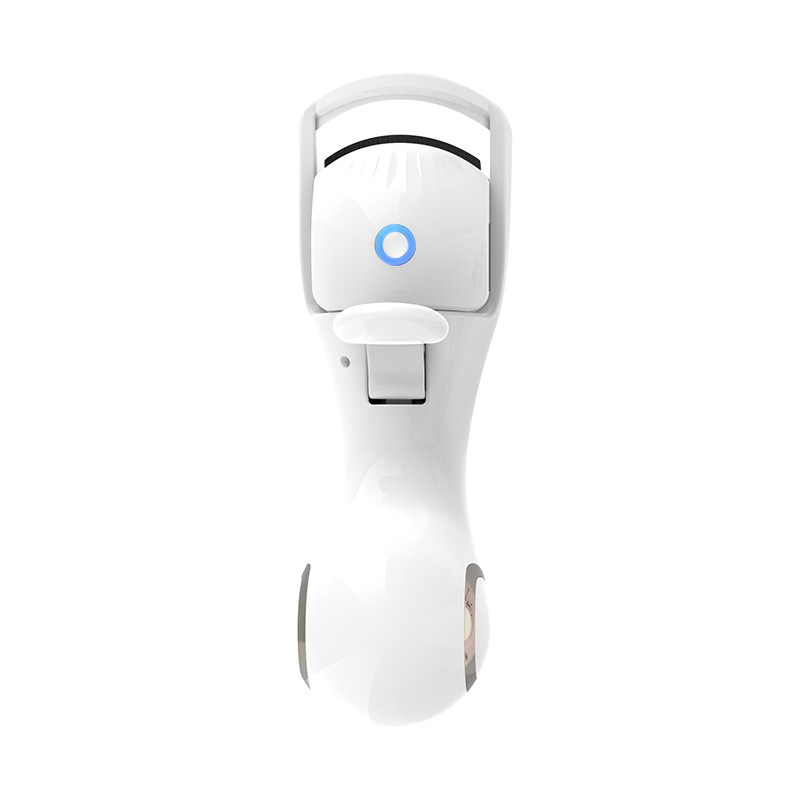 V888-ELOSUNG23186-202503251944-00 White Heated Eyelash Curler - 3 Temperature Settings, Long-Lasting Curl, Mini Electric Lash Curler - Image 1