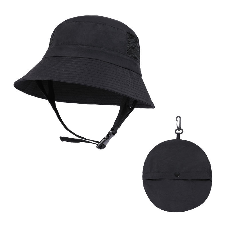 V888-ELOSUNG23654-202504141706-00 Black UV50+ Sun Protection Bucket Hat - Waterproof, Quick-Dry, Foldable Outdoor Fishing Hat for Men and Women - Image 1
