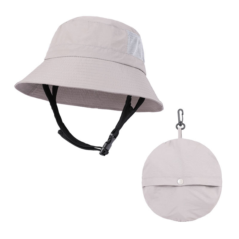 V888-ELOSUNG23658-202504141711-00 Light Grey UV50+ Sun Protection Bucket Hat - Waterproof, Quick-Dry, Foldable Outdoor Fishing Hat for Men and Women - Image 1