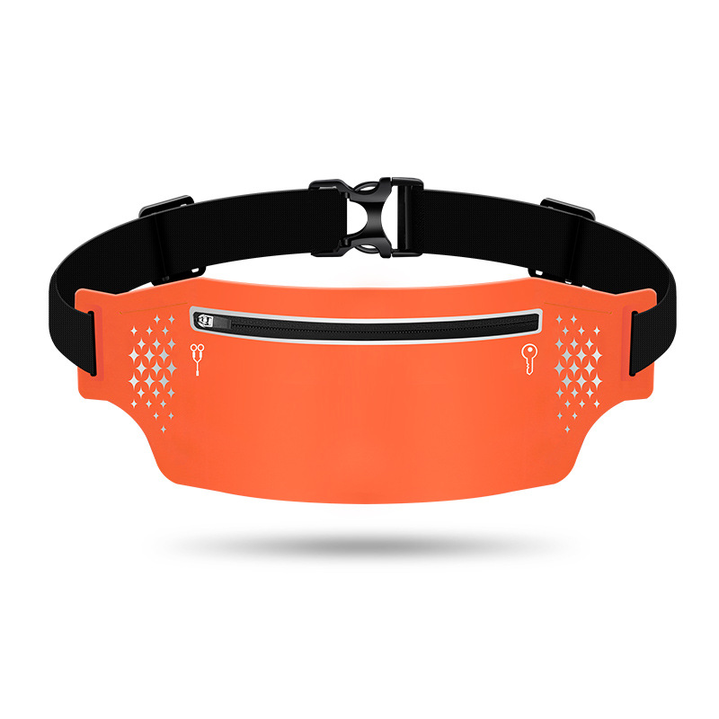 V888-ELOSUNG23704-202504141805-00 2 Pcs Orange Lightweight Women's Running Waist Bag - Splash-Proof Fitness Belt with Stretchable Phone Storage - Image 1