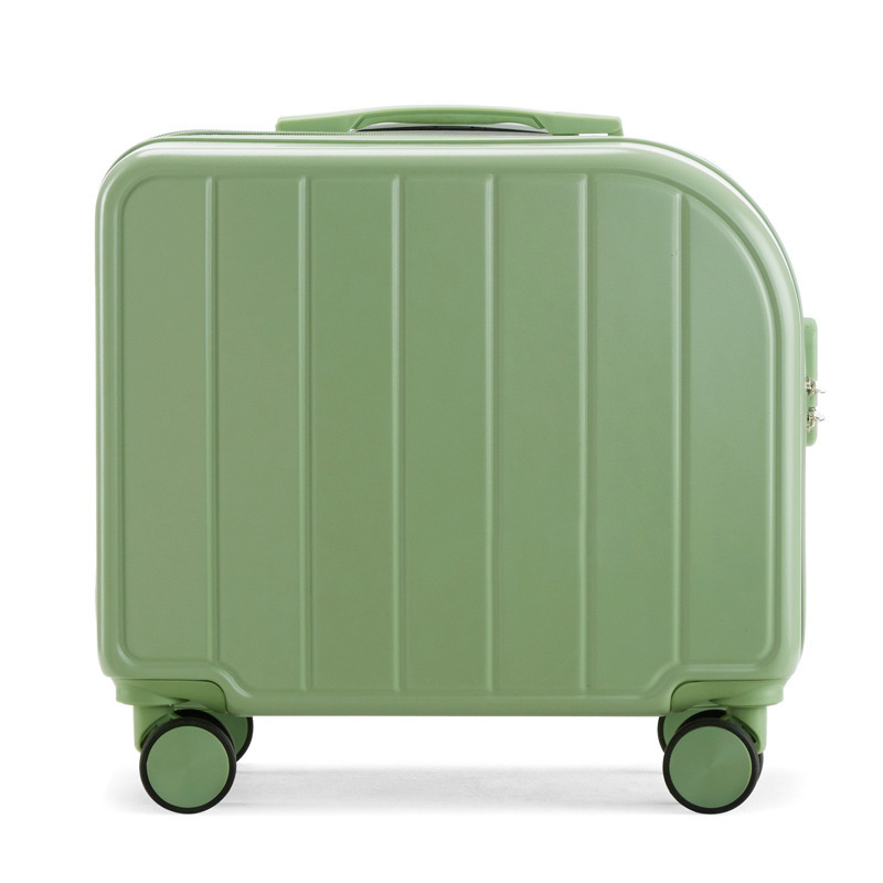 V888-ELOSUNG23817-202504141735-00 Green Compact 18-Inch Carry-On Suitcase | Lightweight ABS Hardside Spinner Luggage - Image 1