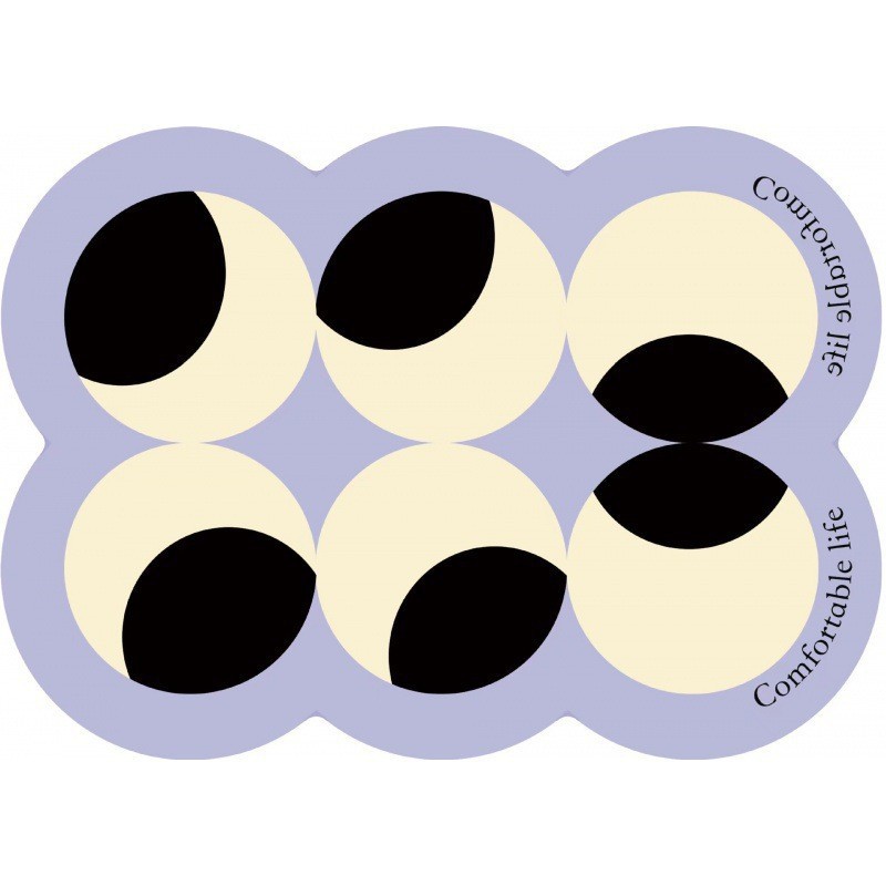 V888-ELOSUNG23851-202504141517-00 Style 3 Purple,White And Black Absorbent Diatomaceous Earth Pet Feeding Mat - Non-Slip & Quick Dry Placemat (50x80cm) - Image 1