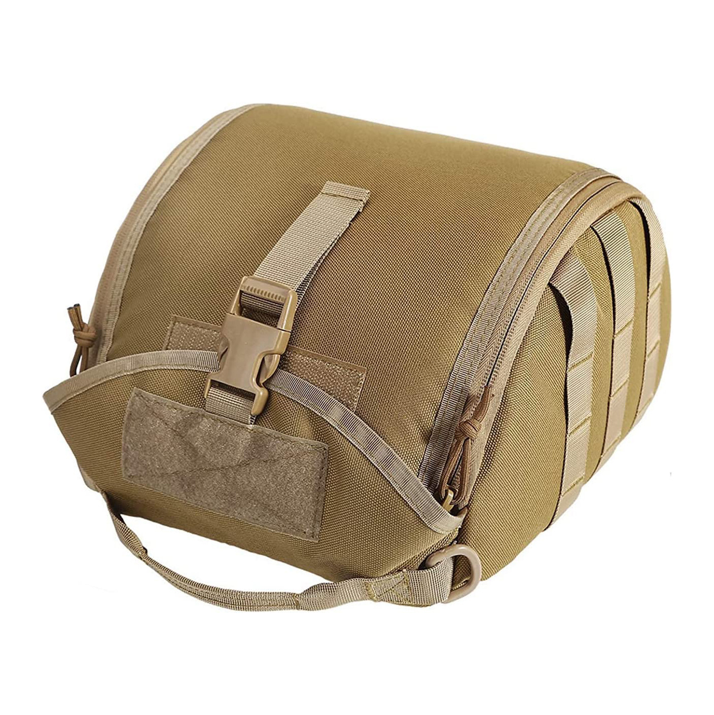 V888-ELOSUNG23927-202504171715-00 Khaki Tactical Helmet Bag & Utility Pouch - Padded MOLLE Gear Storage Carrier - Image 1