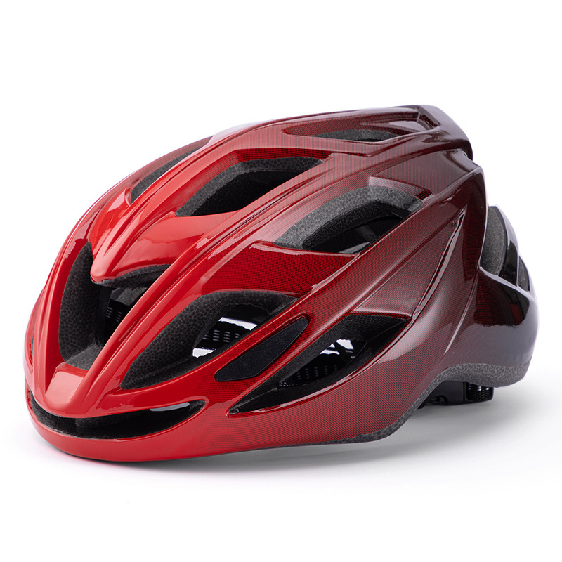 V888-ELOSUNG23973-202504171832-00 Red And Black Gradient Lightweight Adult Bicycle Helmet - Adjustable Fit Road & Mountain Bike Safety Headgear (57-62cm) - Image 1