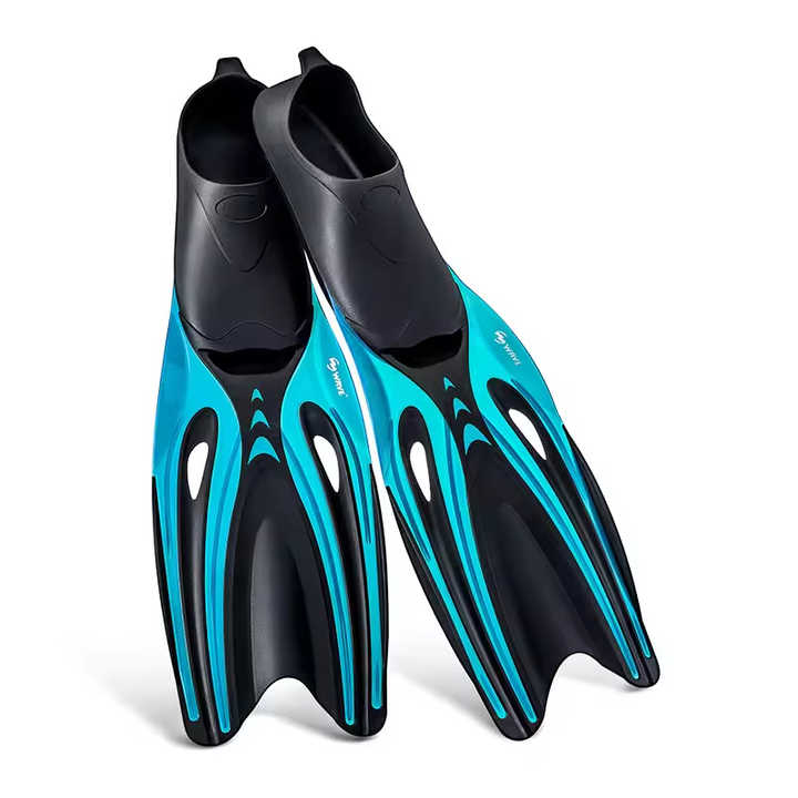 V888-ELOSUNG24410-202504011235-00 S Blue Adult Professional TPR Swim Fins - Rubber Snorkeling Flippers for Diving and Free Swimming - Image 1