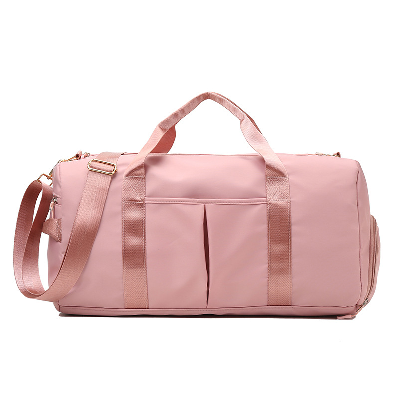 V888-ELOSUNG24432-202504011220-00 Pink Dry Wet Separation Gym Bag - Women's Large Capacity - Training & Travel - Image 1