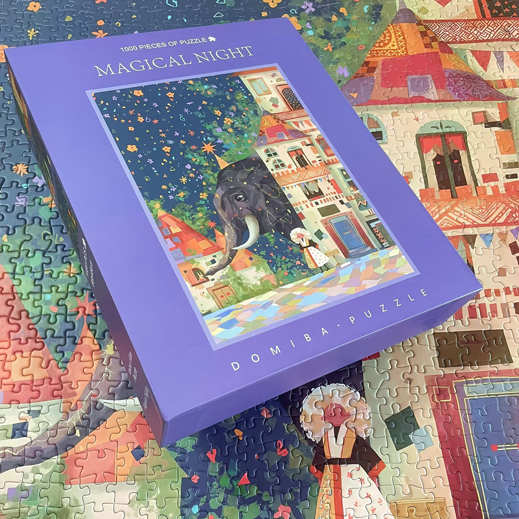 V888-ELOSUNG24514-202504141636-00 Magical Night 1000-Piece Fine Art Jigsaw Puzzle - Premium Blue Cardboard Puzzle for Adults - Image 1