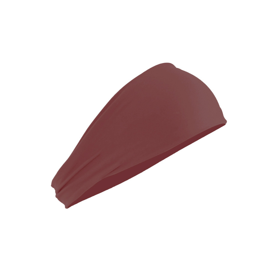 V888-ELOSUNG24536-202504141422-00 Dark Red 5-Pack Wide Sports Headbands for Women - Non-Slip Yoga Headwraps with Sweat-Wicking Fabric (88% Nylon+12% Spandex) - Image 1