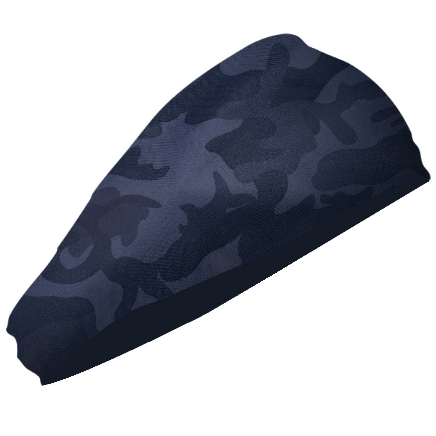 V888-ELOSUNG24539-202504141422-00 Camouflage Black 5-Pack Wide Sports Headbands for Women - Non-Slip Yoga Headwraps with Sweat-Wicking Fabric (88% Nylon+12% Spandex) - Image 1