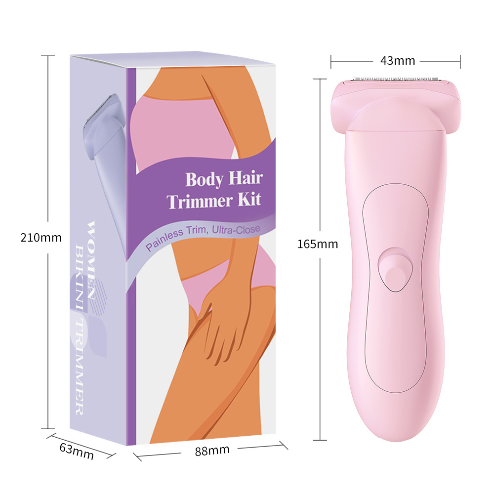 V888-ELOSUNG24695-202504171741-00 Pink (Precision cutter head) Women's Electric Body & Bikini Trimmer Kit - Painless Ultra-Close Shaver - Image 1