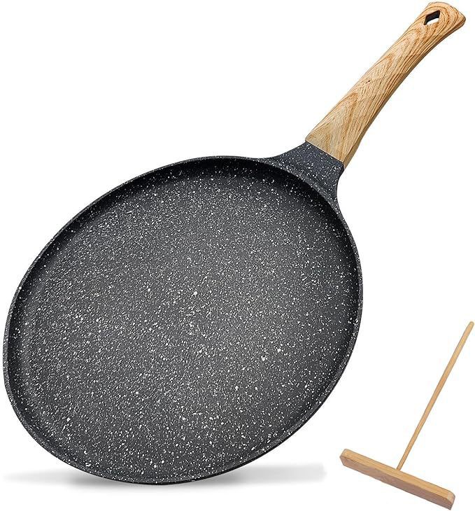 V888-ELOSUNG24743-202504171841-00 Grey 20cm Non-Stick Crepe Pan - Versatile Flat Skillet for Pancakes, Omelettes & Tortillas - Image 1