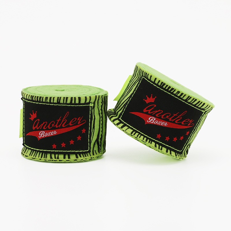 V888-ELOSUNG24815-202504171710-00 Green Zebra Pro Grade 5m Boxing Hand Wraps - Printed Elastic Bandages for Training & Combat Sports (1 Pair) - Image 1
