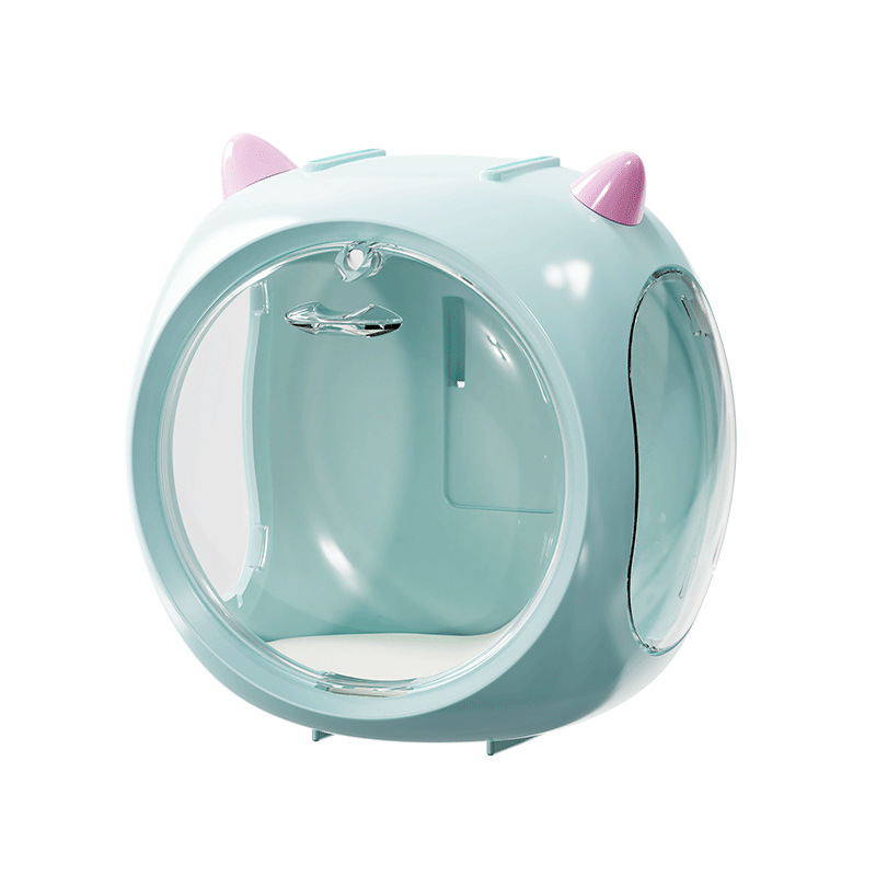 V888-ELOSUNG24926-202504211321-00 2PCS Blue Cute Magnetic Display Case - Dustproof 'Space Capsule' Box for Figures & Collectibles - Image 1