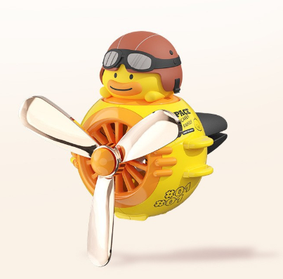 V888-ELOSUNG24956-202504211405-00 Yellow Cute Car Air Vent Clip Freshener - Decorative Scent Diffuser for Automotive Interiors - Image 1