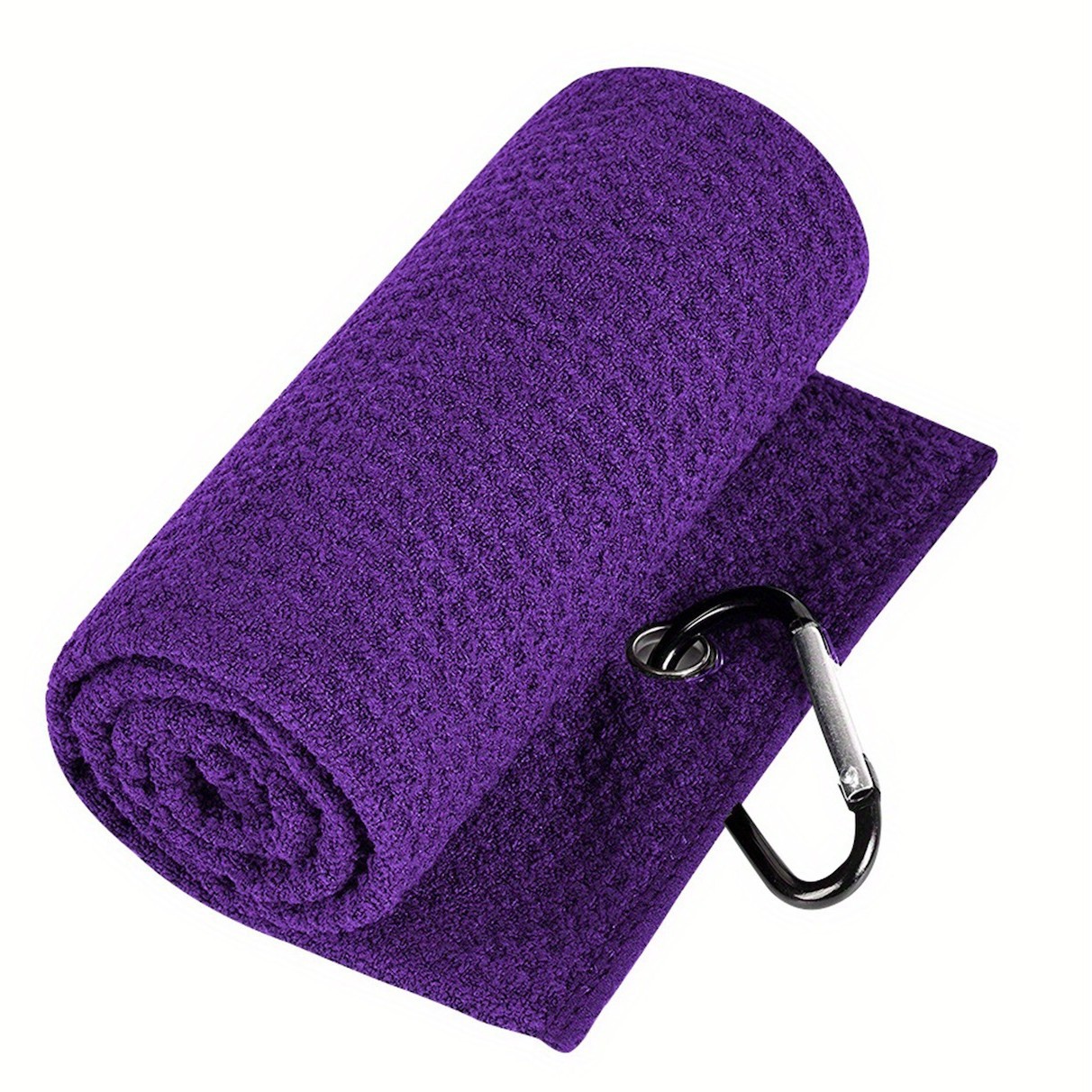V888-ELOSUNG24978-202504221145-00 Purple Microfiber Waffle Weave Golf Towel Set - 4 Pack (40x60cm) - Ultra Absorbent & Quick Drying - Image 1