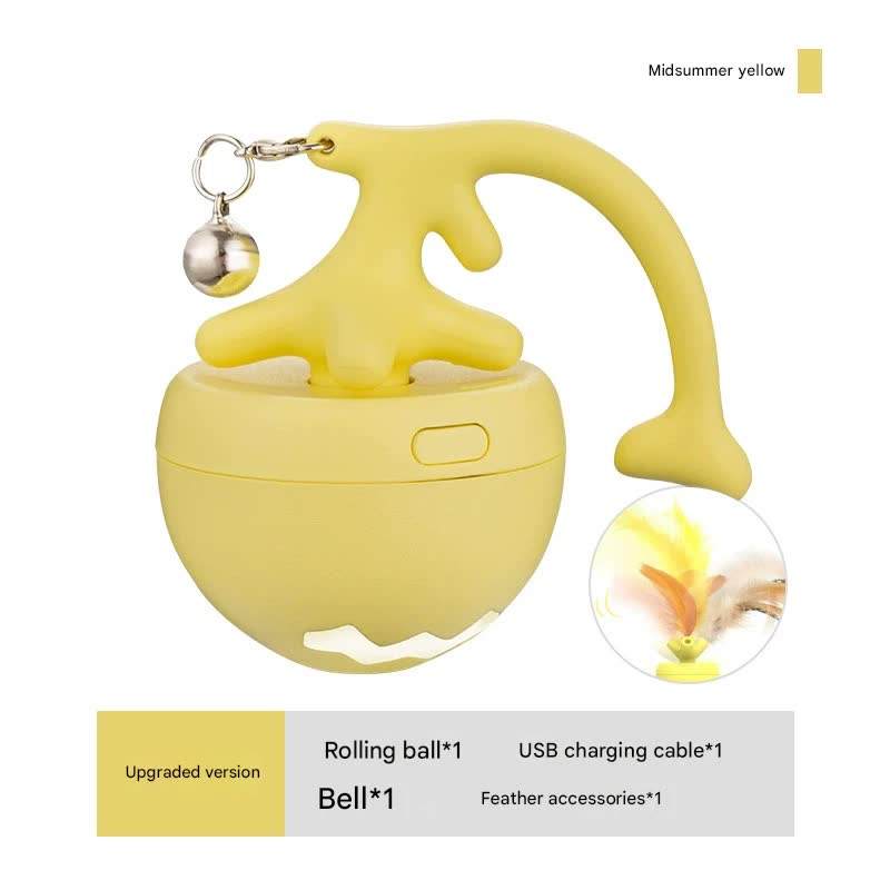 V888-ELOSUNG25247-202504211317-00 Rechargeable Interactive Cat Toy - Self-Rolling Ball with LED Light,Standard Edition Blue - Image 1