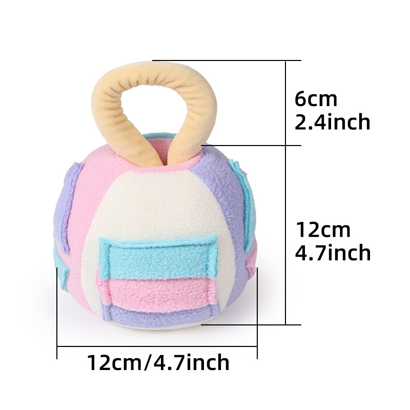 V888-ELOSUNG25260-202504211326-00 Interactive Dog Snuffle Ball Toy - Puzzle Treat Dispenser with Squeaker, blue pink - Image 1