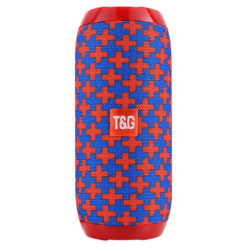 V888-ELOSUNG25325-202504221143-00 Red (cross red) Portable Bluetooth Speaker - HiFi 360 Degree Audio Wireless Mini Speaker, Support Hands-free Calling - Image 1